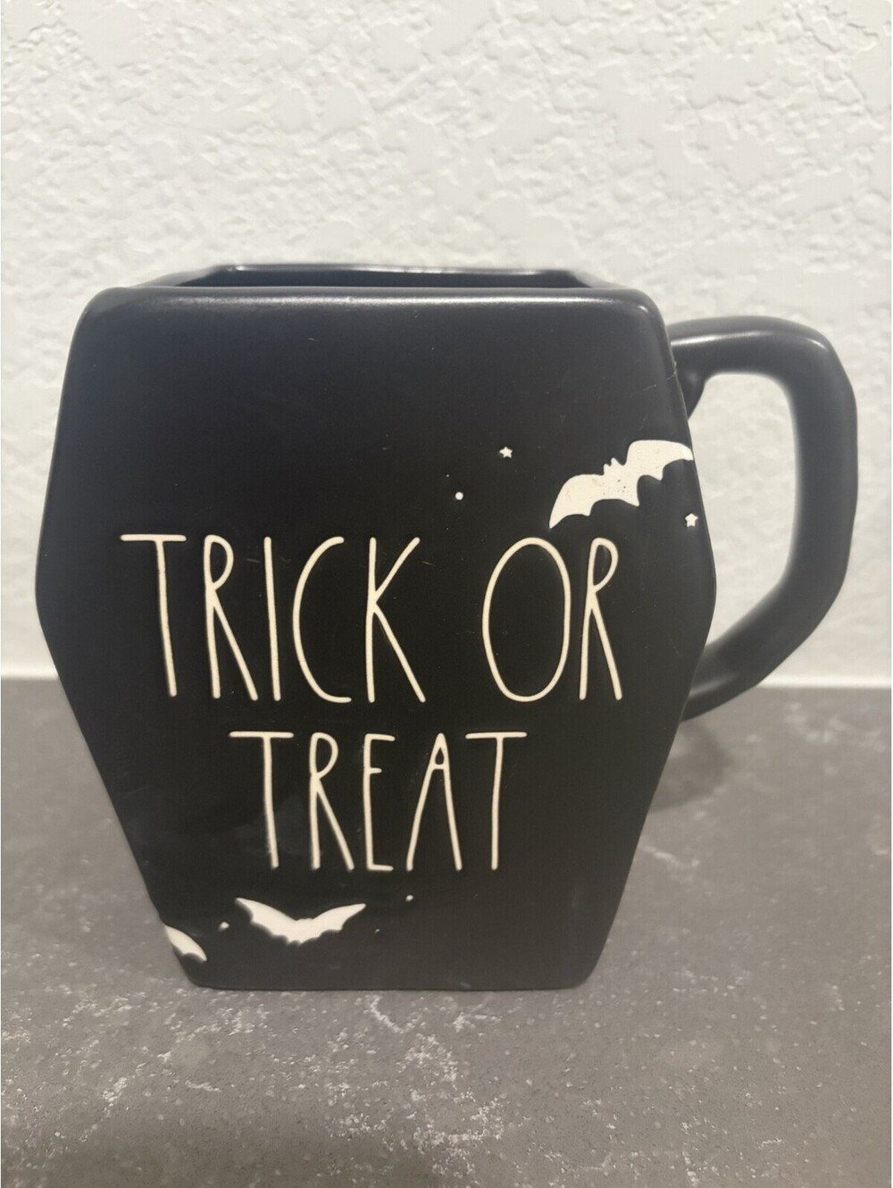 Euc Rae Dunn Halloween Party Black Coffee Mug Small Pitcher Bat Trick Or Treat